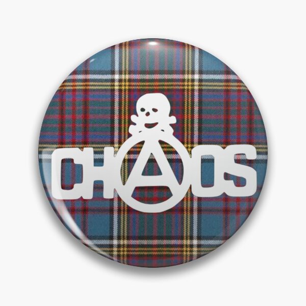 Artikelvorschau, Totenkopf, Anarchie und Chaos auf Tartan entworfen und verkauft von destelloacido.