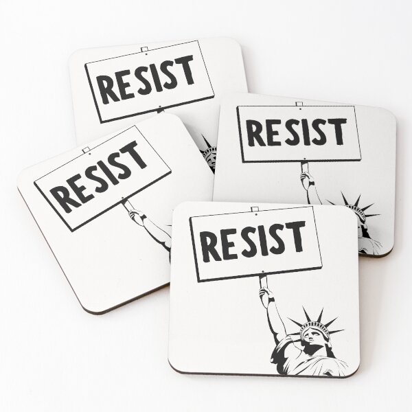 Item preview, Statue of Liberty RESIST protest sign designed and sold by DesignCollectiv.