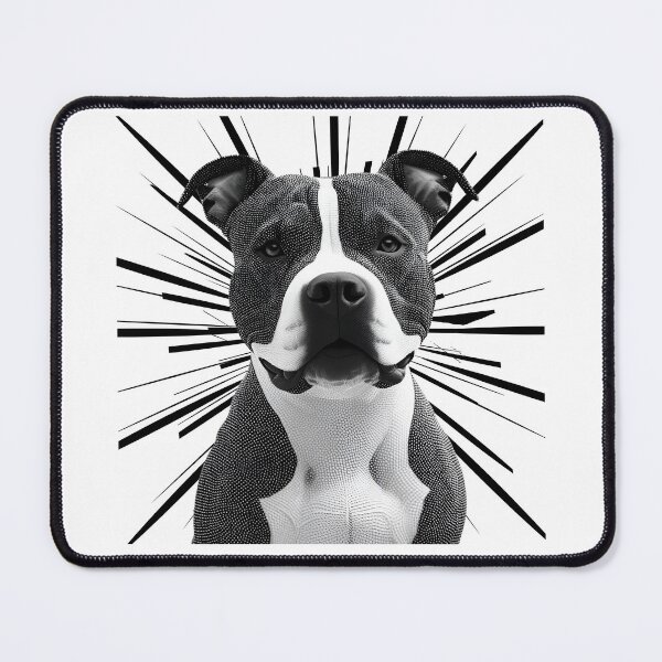 Item preview, Pointillist Pitbull Terrier  with Starburst – Artistic Dog Lover Design designed and sold by Fredster1966.