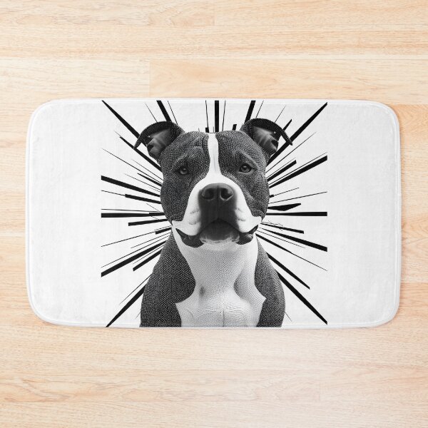 Item preview, Pointillist Pitbull Terrier  with Starburst – Artistic Dog Lover Design designed and sold by Fredster1966.