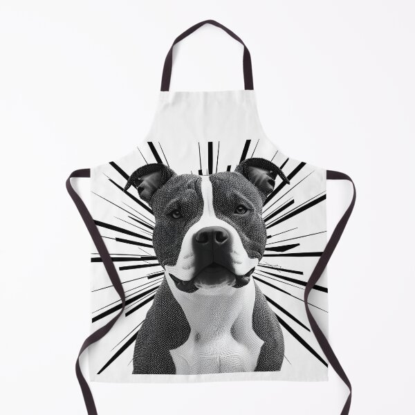 Item preview, Pointillist Pitbull Terrier with Starburst – Artistic Dog Lover Design designed and sold by Fredster1966.