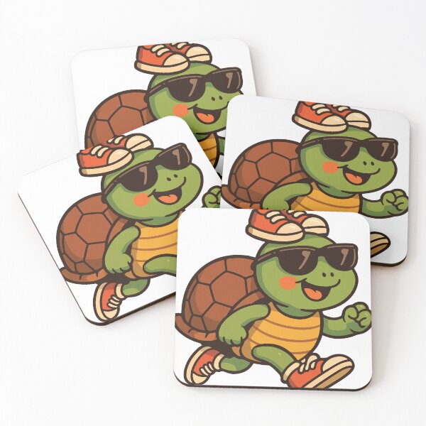 Item preview, Speedy Turtle – Cool Cartoon Turtle in Sneakers designed and sold by Emanova9.