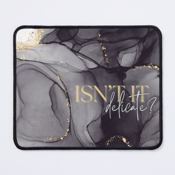 Item preview, Isn’t It Delicate? – Charcoal Marble & Gold Lyric Art designed and sold by DaizyDoodlez.