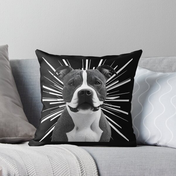 Item preview, Pointillist Pitbull Terrier with Starburst – Artistic Dog Lover Design designed and sold by Fredster1966.