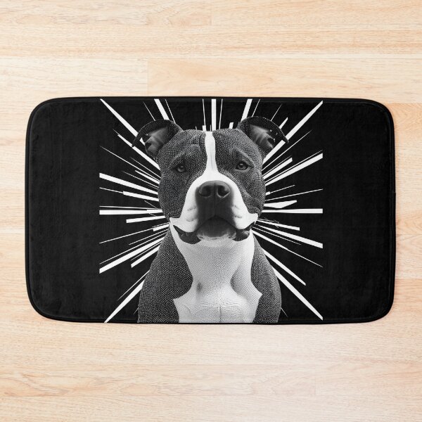 Item preview, Pointillist Pitbull Terrier with Starburst – Artistic Dog Lover Design designed and sold by Fredster1966.