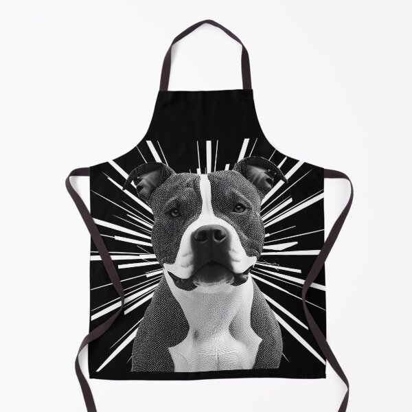 Item preview, Pointillist Pitbull Terrier with Starburst – Artistic Dog Lover Design designed and sold by Fredster1966.