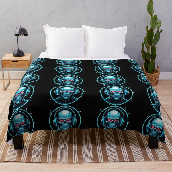 Item preview, Cyber Skull DJ – Futuristic Techno Music Artwork designed and sold by Zakshop3.