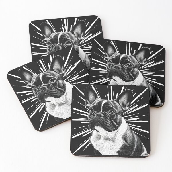 Item preview, Pointillist Frenchie with Starburst – Artistic French Bulldog Design designed and sold by Fredster1966.