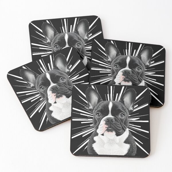 Item preview, Pointillist French Bulldog with Starburst – Artistic Frenchie Bulldog Design designed and sold by Fredster1966.