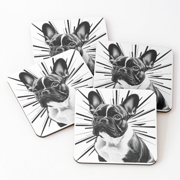 Item preview, Pointillist Frenchie with Starburst – Artistic French Bulldog Design designed and sold by Fredster1966.