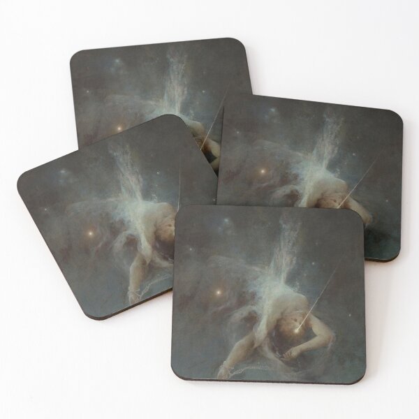 Item preview, Celestial Dreamscape Woman Floating Among Stars designed and sold by trajeado14.