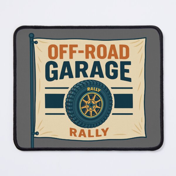 Item preview, Off-Road Garage Rally – Vintage Tire & Flag Design designed and sold by Julio cesar Paulino.