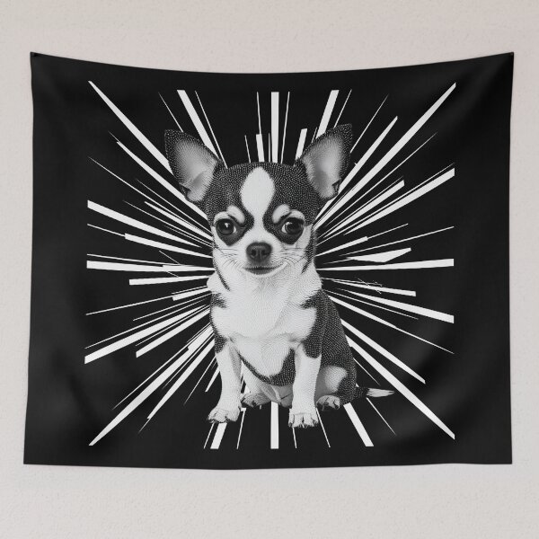 Item preview, Pointillist Chihuahua with Starburst – Colorful Art for Dog Lovers designed and sold by Fredster1966.