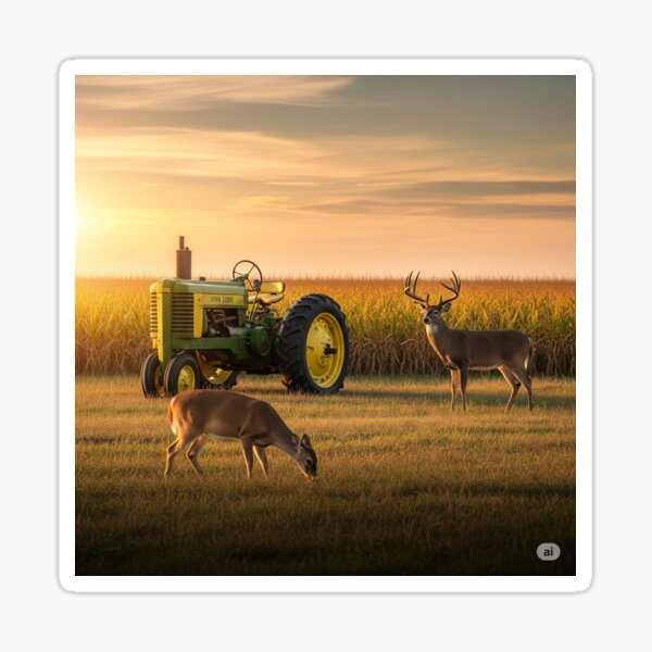 Artikel-Vorschau von John Deere und Weißwedelhirsch, designt und verkauft von SipNStich.