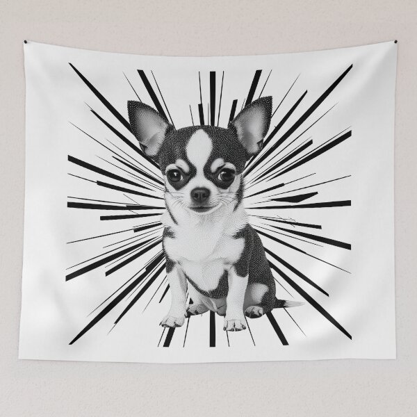 Item preview, Pointillist Chihuahua with Starburst – Colorful Art for Dog Lovers designed and sold by Fredster1966.