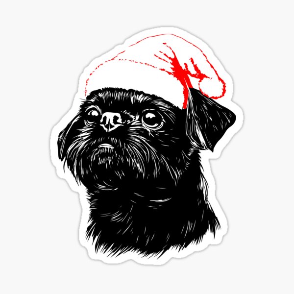 Item preview, Griffon in Christmas Hat designed and sold by JollyCritters.