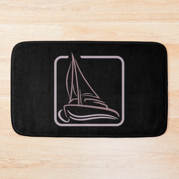 Item preview, Sailing Logo Symbol Square Sailboat Ship Captain designed and sold by shirt-o-mat.