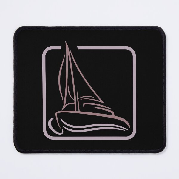 Item preview, Sailing Logo Symbol Square Sailboat Ship Captain designed and sold by shirt-o-mat.