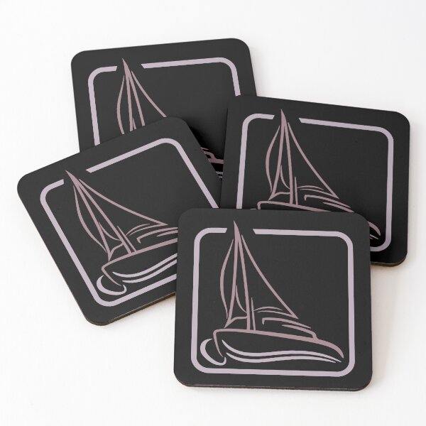 Item preview, Sailing Logo Symbol Square Sailboat Ship Captain designed and sold by shirt-o-mat.