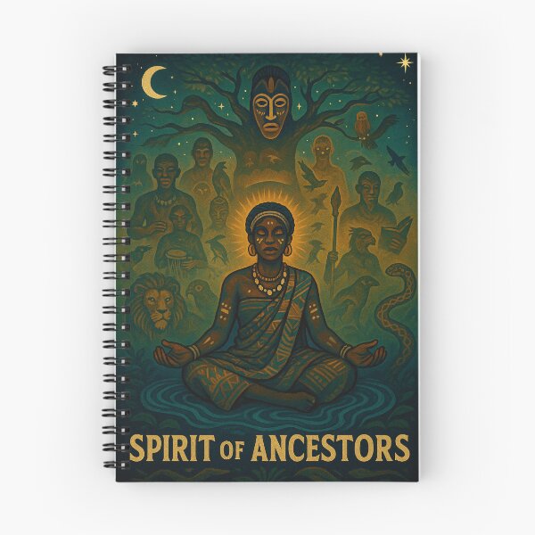 Item preview, Meditative Wisdom Guided by Ancestral Spirits designed and sold by awakenandlive.