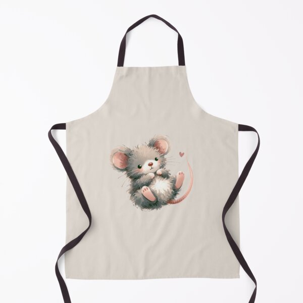 Item preview, Cute Fluffy grey mouse blushing designed and sold by DaintyDooodles.
