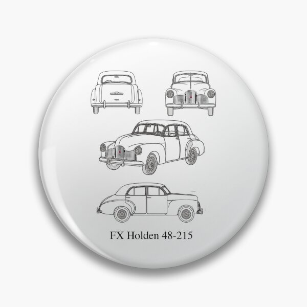 Artikelvorschau, FX Holden 48-215 – 1948 Schwarze Linie Technische Zeichnung entworfen und verkauft von Michael van der Hoorn.