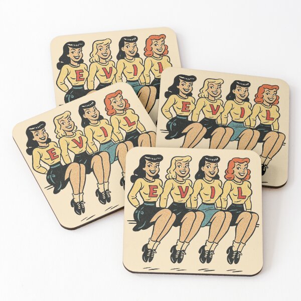 Item preview, EVIL Cheer Squad – Retro Pin-Up Style Dark Humor Design designed and sold by Victor Shadehorn.