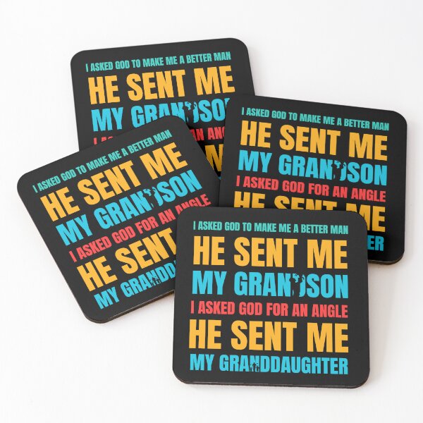 Item preview, I Asked God to Make Me a Better Man – He Sent Me My Grandson and Granddaughter designed and sold by artcultreone.