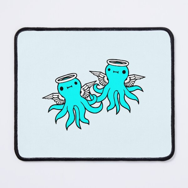 Item preview, 2 octopus angel team two friends wings halo flying designed and sold by shirt-o-mat.
