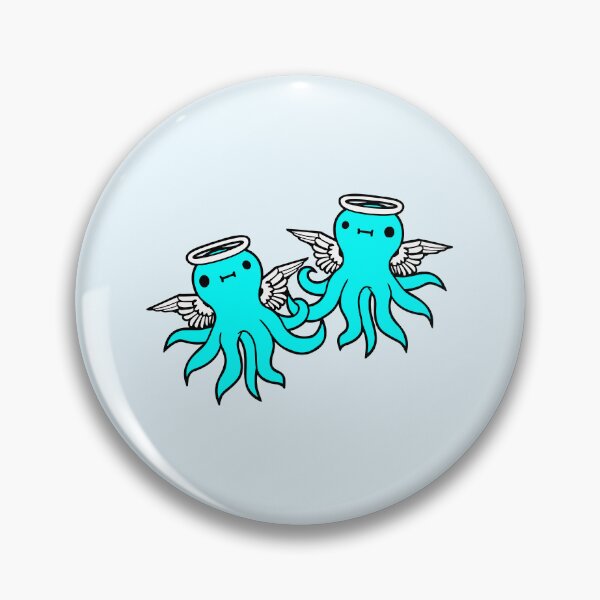 Item preview, 2 octopus angel team two friends wings halo flying designed and sold by shirt-o-mat.