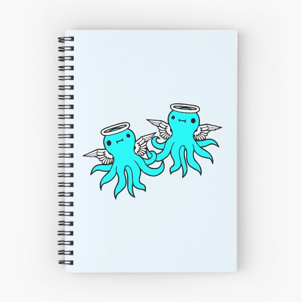 Item preview, 2 octopus angel team two friends wings halo flying designed and sold by shirt-o-mat.