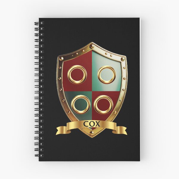 Item preview, Cox Family Shield   Golden Rings and Quartered Shield with Proud Banner designed and sold by Highlandkings.