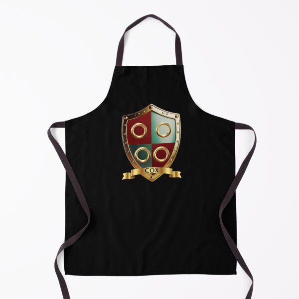Item preview, Cox Family Shield Golden Rings and Quartered Shield with Proud Banner designed and sold by Highlandkings.