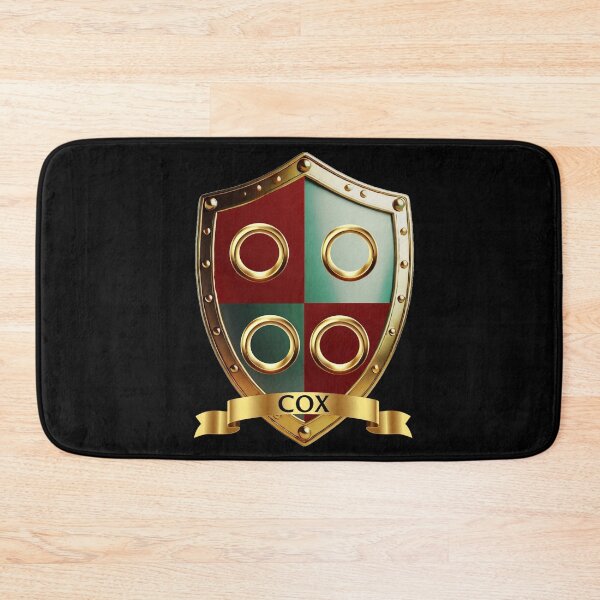 Item preview, Cox Family Shield   Golden Rings and Quartered Shield with Proud Banner designed and sold by Highlandkings.