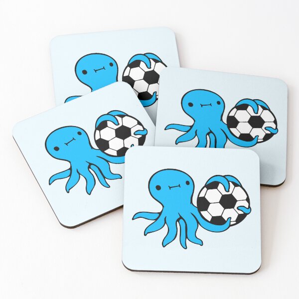 Item preview, Octopus playing soccer ball holding goalkeeper fun designed and sold by shirt-o-mat.