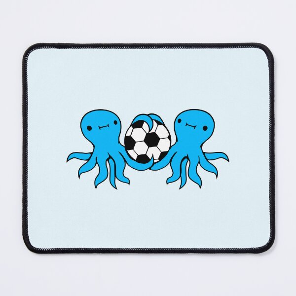 Item preview, 2 octopus team friends playing soccer ball sport designed and sold by shirt-o-mat.