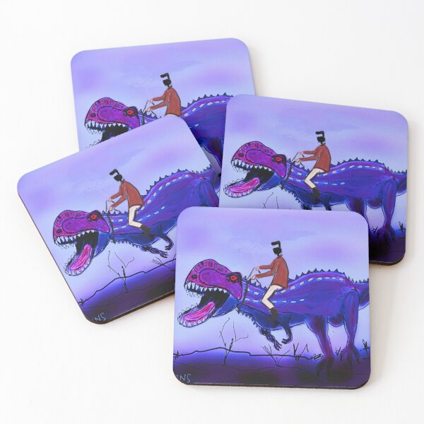 Item preview, Ned Kelly taking Dino for a jog designed and sold by EJCairns.