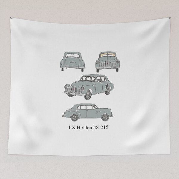 Item preview, FX Holden 48-215 in Birch Grey – 1948 Classic Aussie Blueprint Art designed and sold by Michael van der Hoorn.