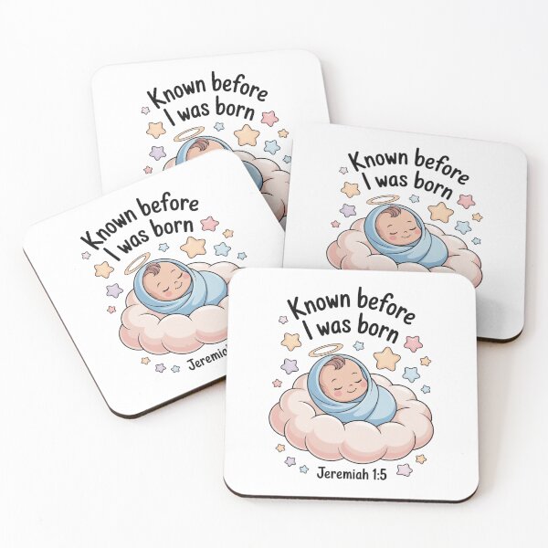 Item preview, Known Before I Was Born – Jeremiah 1:5 Christian Baby Art designed and sold by jubileejungle.