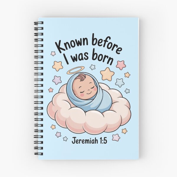 Item preview, Known Before I Was Born – Jeremiah 1:5 Christian Baby Art designed and sold by jubileejungle.