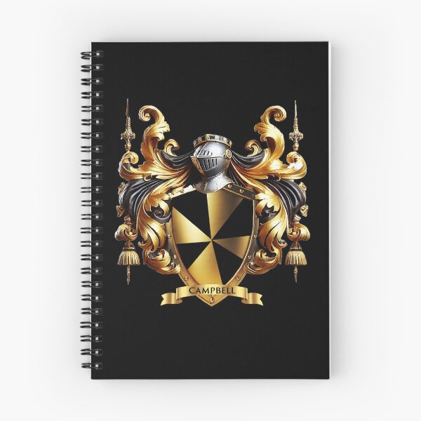 Item preview, Campbell Family Crest  Black and Gold Pinwheel Shield of Power designed and sold by Highlandkings.