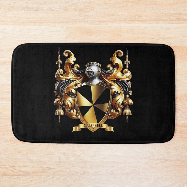 Item preview, Campbell Family Crest  Black and Gold Pinwheel Shield of Power designed and sold by Highlandkings.