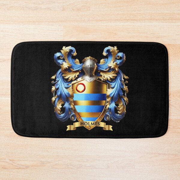 Item preview, Holmes Family Crest  Gold and Blue Bars of Nobility and Strength designed and sold by Highlandkings.