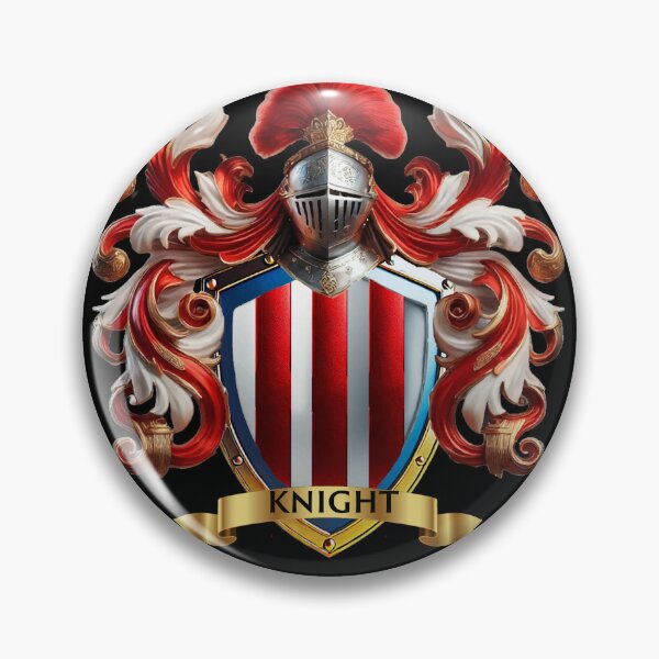 Item preview, Knight Family Crest  Red Stripes of Valor, Legacy of Honor designed and sold by Highlandkings.