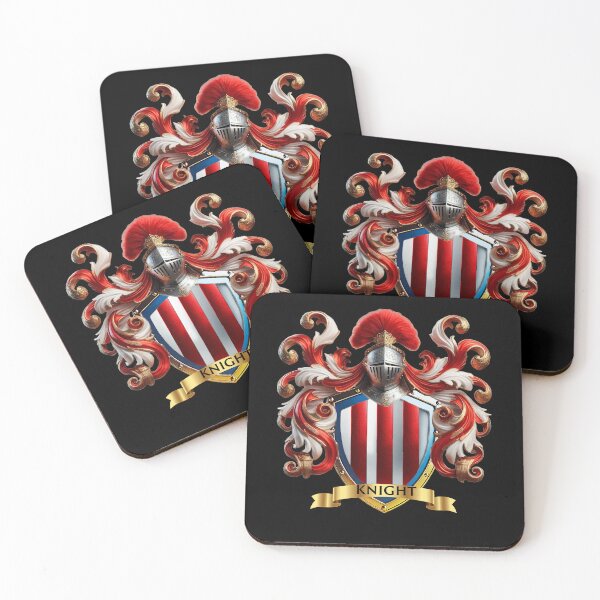 Item preview, Knight Family Crest  Red Stripes of Valor, Legacy of Honor designed and sold by Highlandkings.