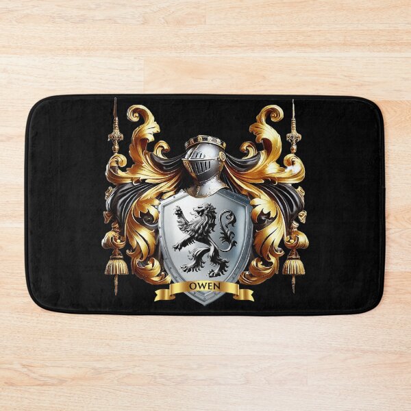 Item preview, Owen Family Crest  Silver Shield, Black Lion, Timeless Welsh Pride designed and sold by Highlandkings.
