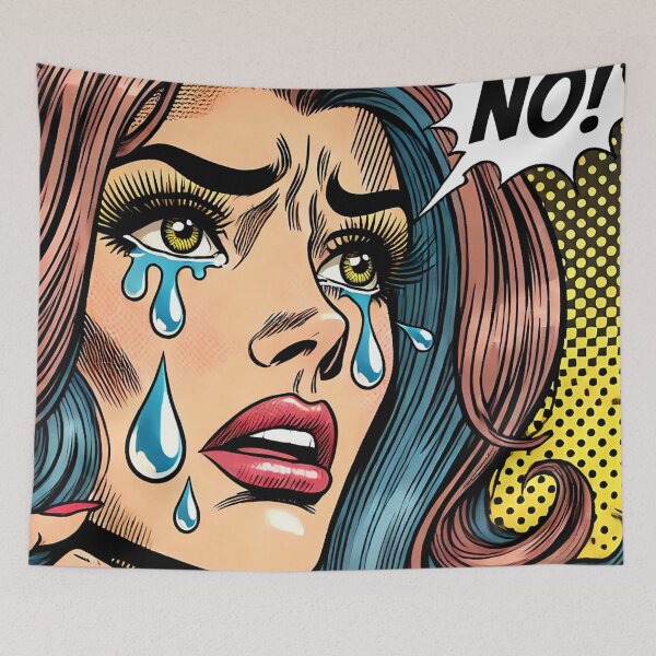 Item preview, Pop Art: Crying Woman designed and sold by PinUpPizzazz.