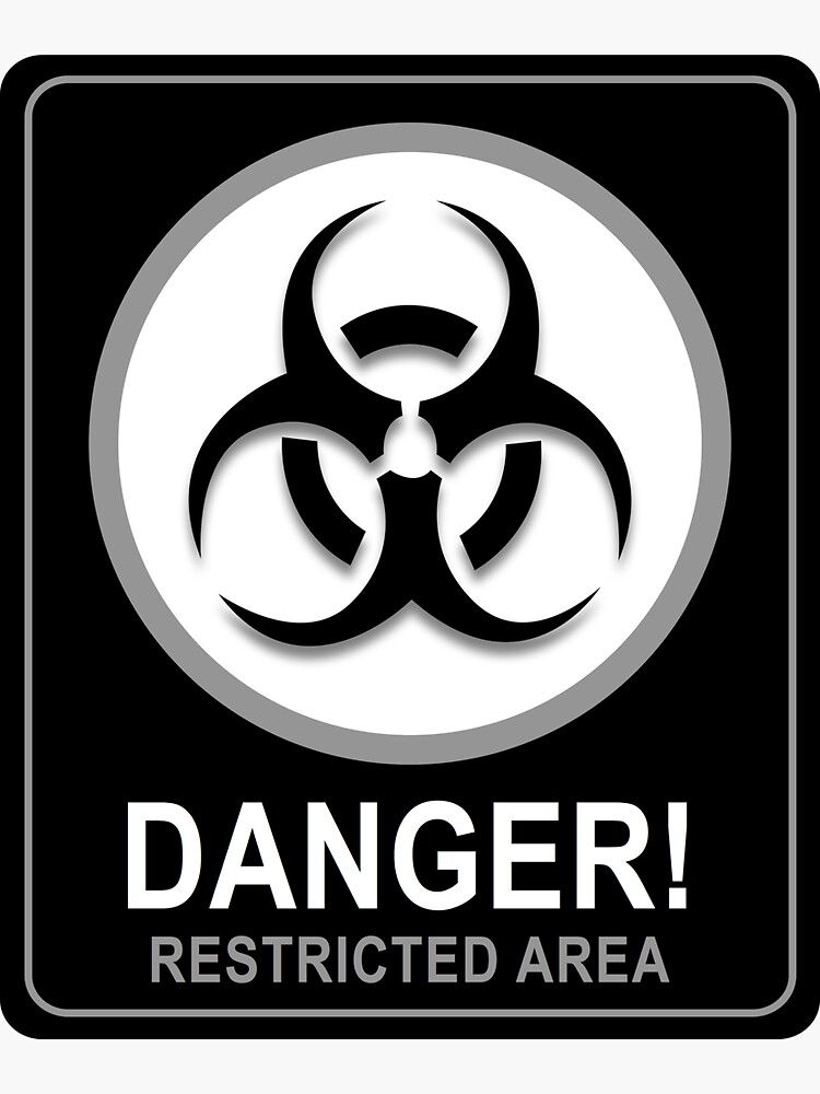 Thumbnail 3 von 3, Sticker, Warnschild für biologische Gefahrenstoffe designt und verkauft von AlienStickers.