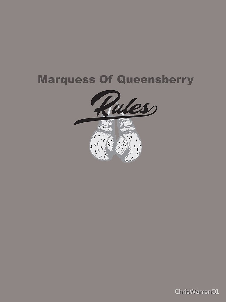 "Marquess Of Queensberry Rules" Tshirt by ChrisWarren01 Redbubble