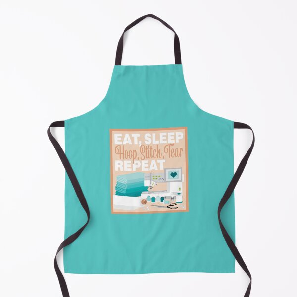 Item preview, Eat Sleep Repeat Embroidery - Embroidery Machine - TEAL designed and sold by StellarFX.